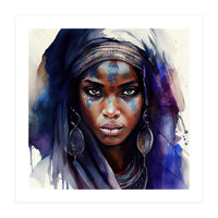 Watercolor Tuareg Woman #4 (Print Only)