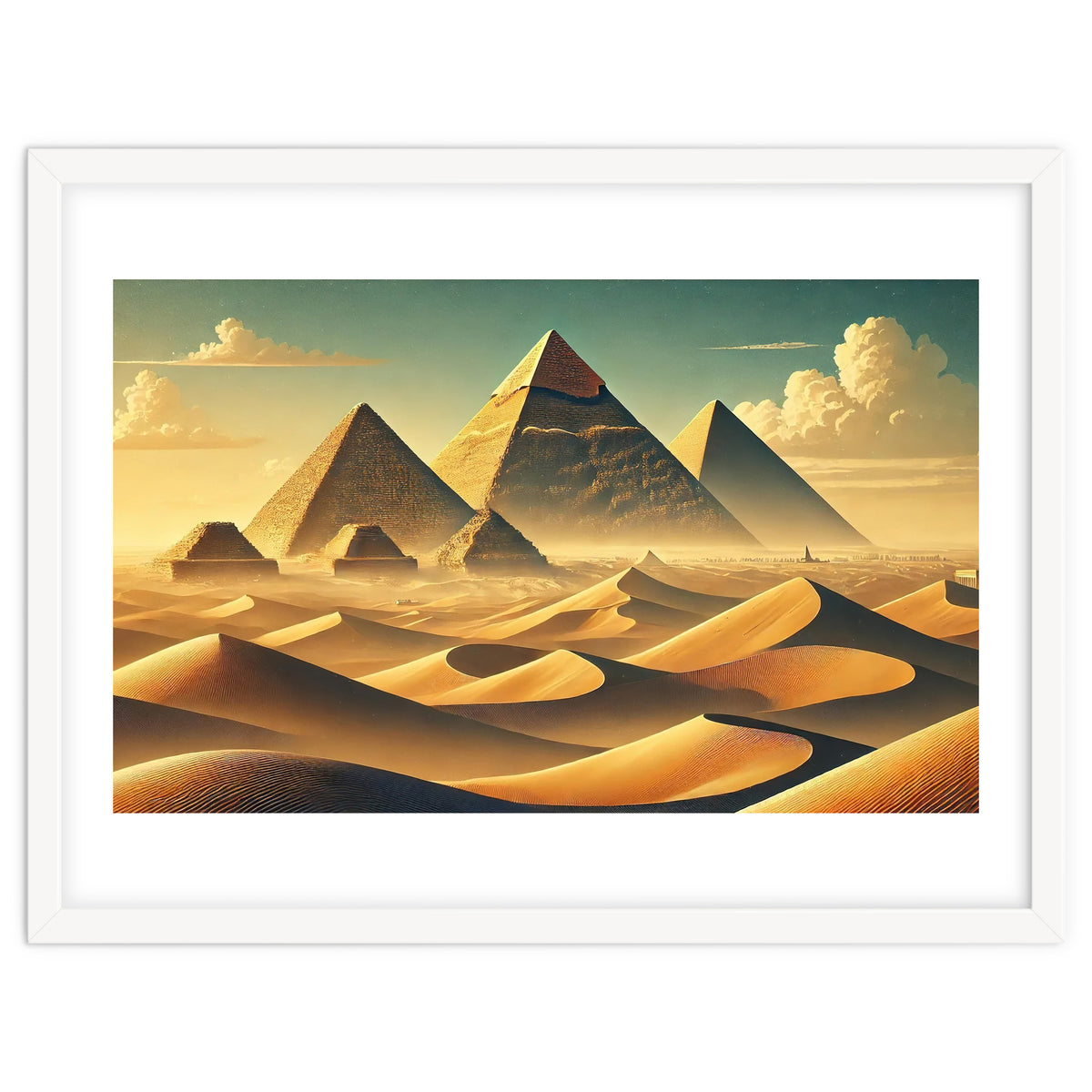 Vintage Egypt, Pyramids Of Giza Poster