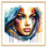 Vivid Warrior Spirit Watercolor Portrait thumbnail