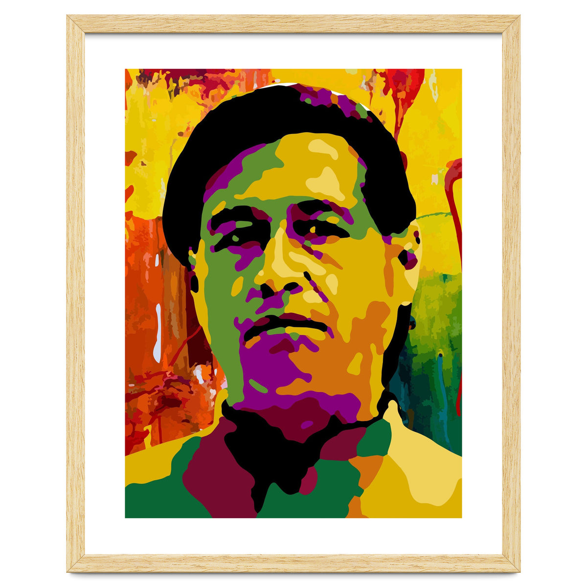 Cesar Chavez Colorful Abstract Art
