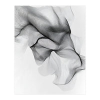 Abstract Black And White Flowing Lines Forming Organic Shapes And Forms (Print Only)