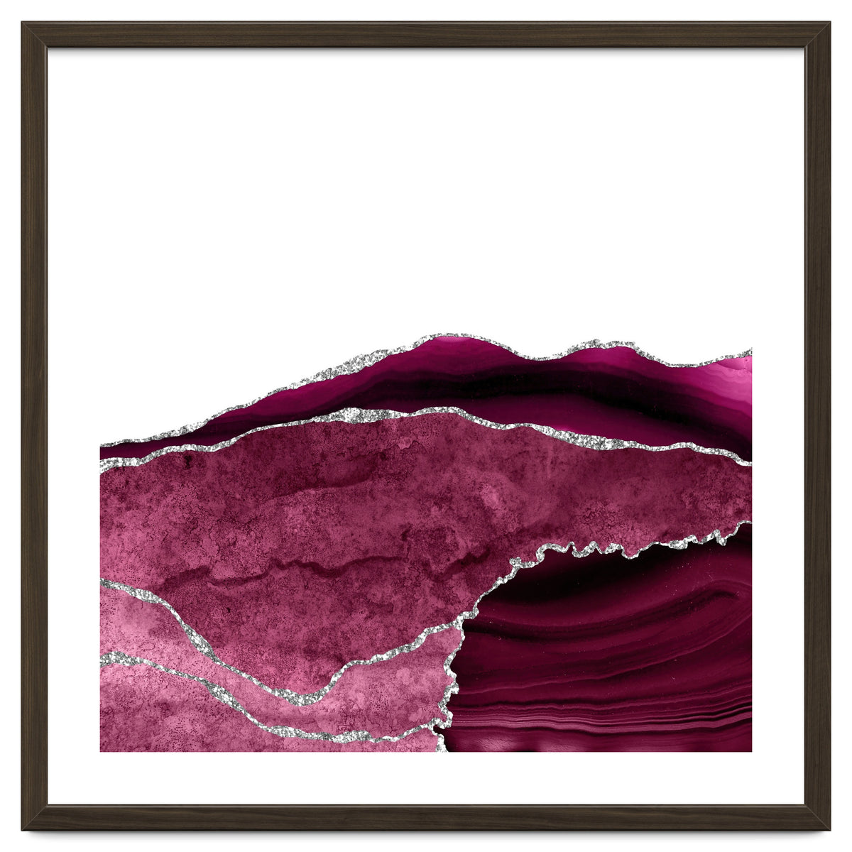 Burgundy & Silver Agate Texture 14