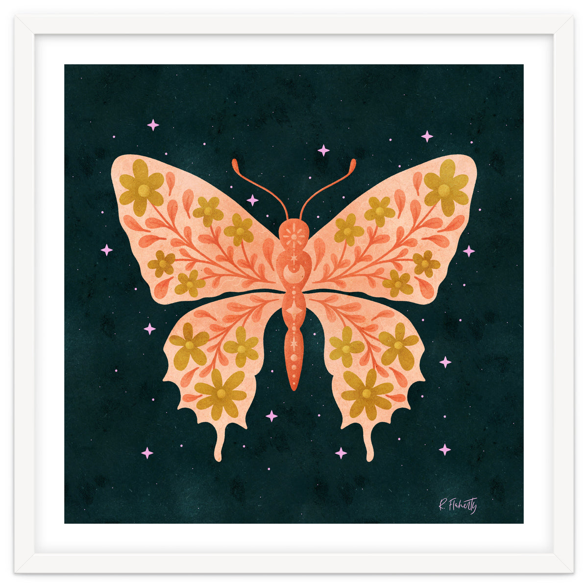 Cosmic Floral Butterfly