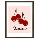Cherries modern simple minimalistic red cute Fruit wall art thumbnail