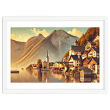 Vintage Hallstatt Poster, Austria thumbnail