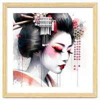 Crimson Kanzashi Modern Geisha