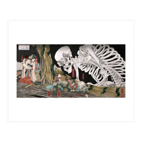 Utagawa Kuniyoshi – Mitsukuni Defying the Skeleton Specter (1910) | Dramatic Japanese Ukiyo-e Masterpiece (Print Only)