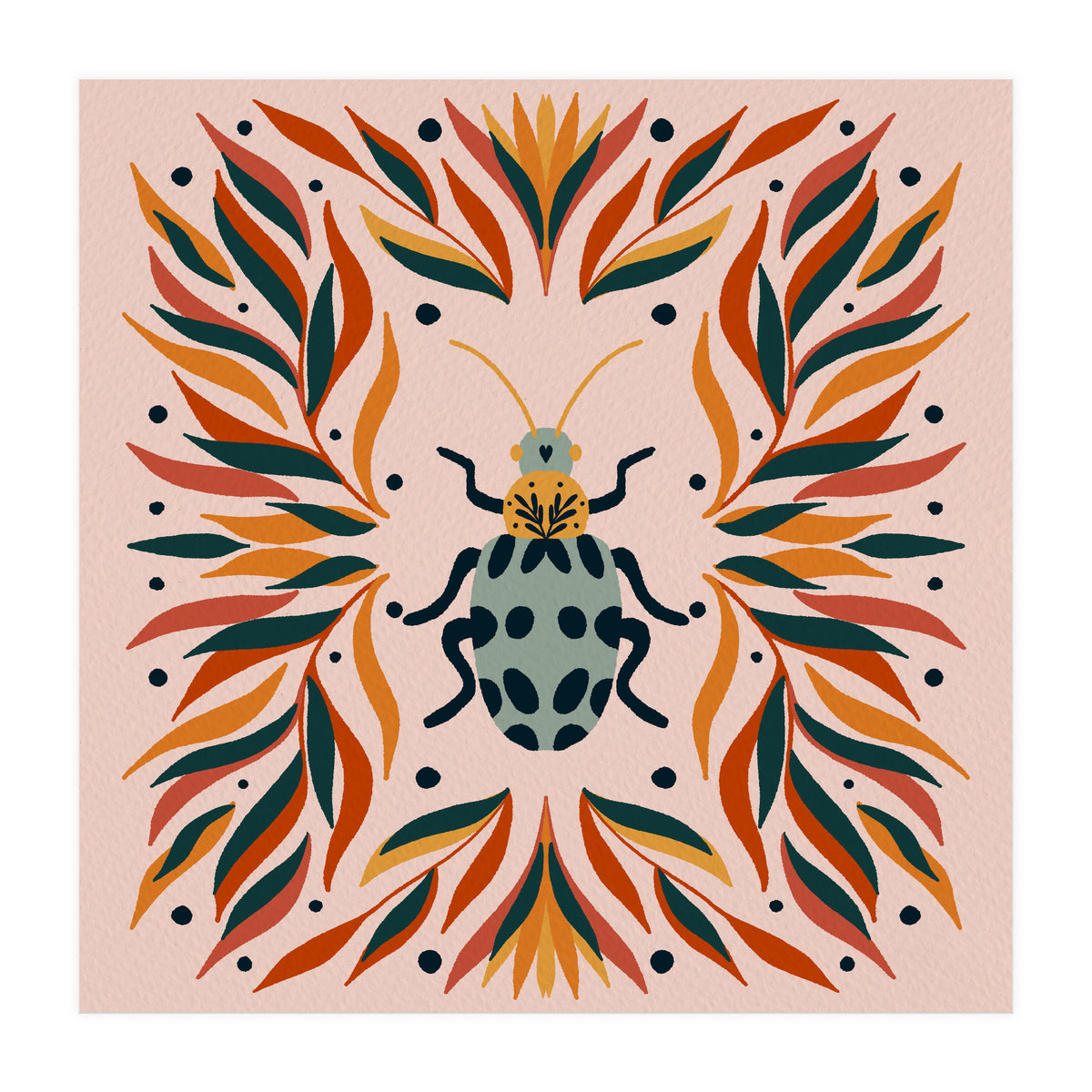 Bug And Leaves  (Print Only)