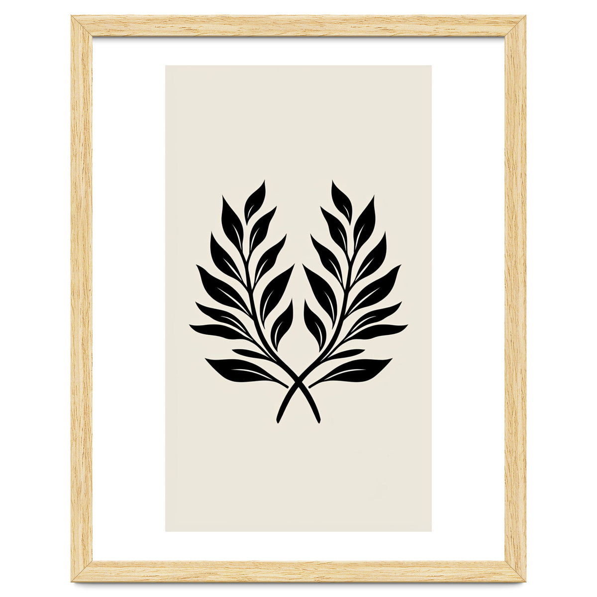 Minimalist Laurel Wreath: Botanical Line Art
