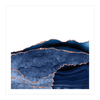 Navy & Rose Gold Agate Texture 24  (Print Only)