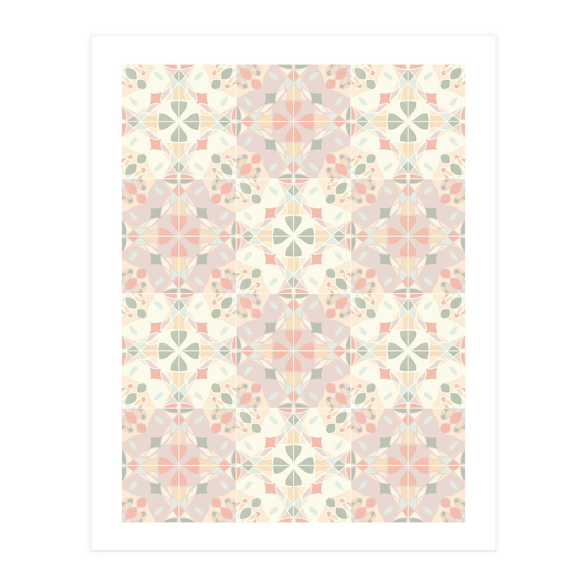 Stained Glass Pastels Tiles (Print Only)