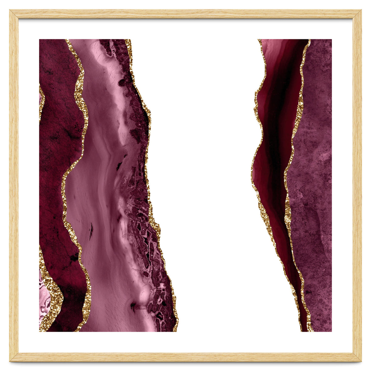 Burgundy & Gold Agate Texture 20
