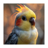 Cockatiel Parrot Portrait With Orange Cheeks (Print Only) thumbnail