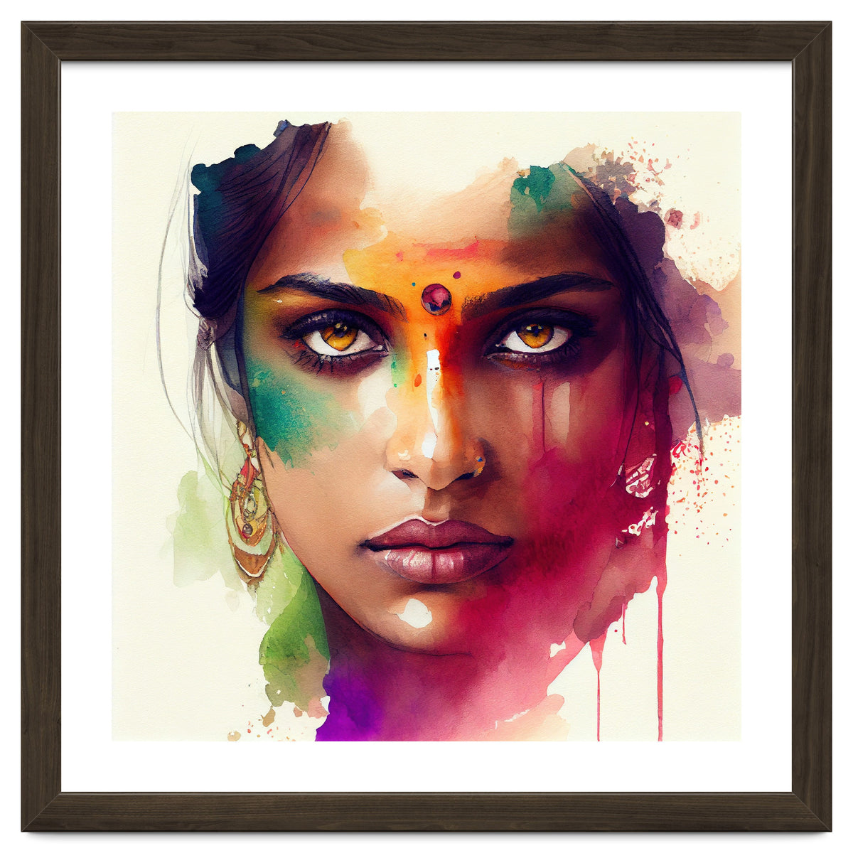 Watercolor Hindu Woman #2