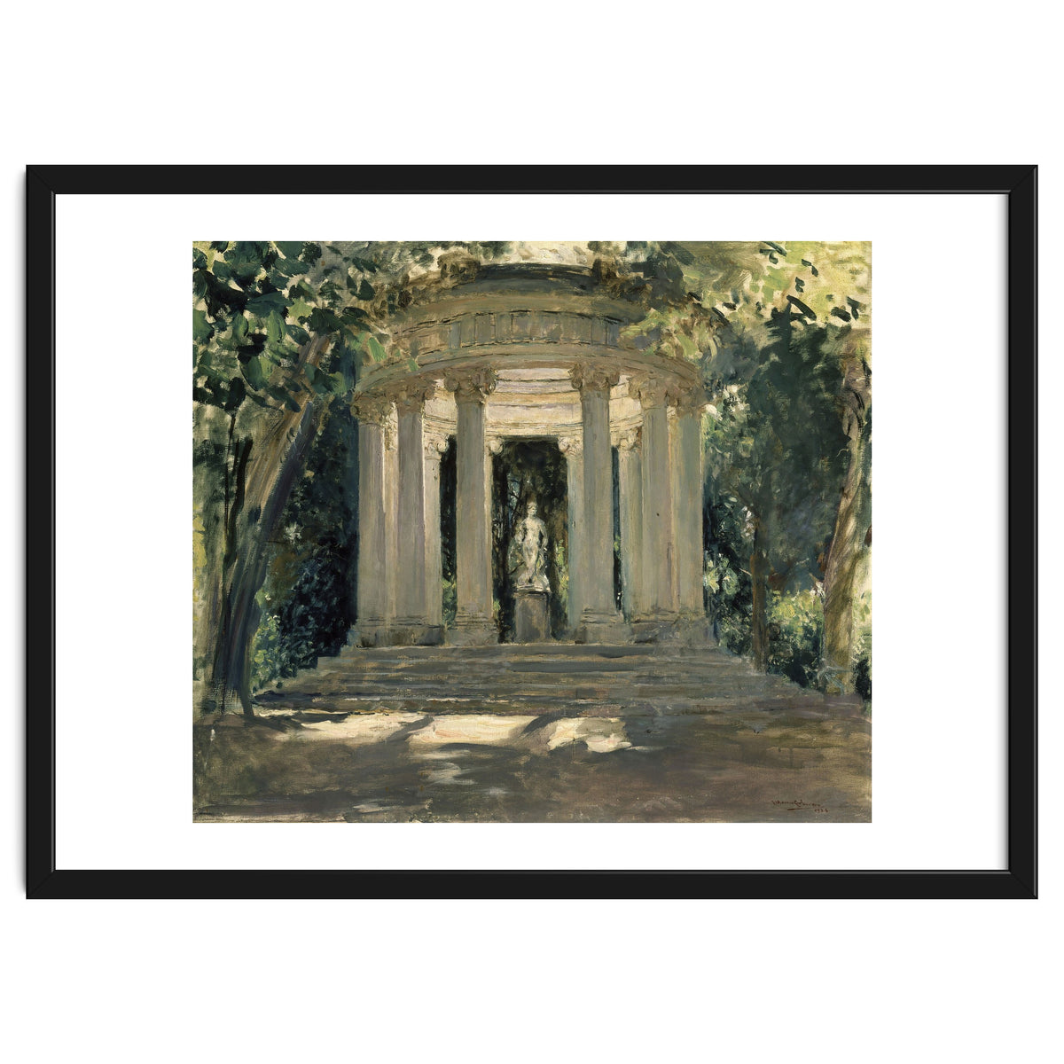 THE VILLA ADRIANA OF TIVOLI (ROME) - 1926 - OIL ON CANVAS - 0.60 X 0.70 M.