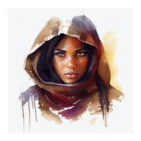 Watercolor Tuareg Woman #3 (Print Only)