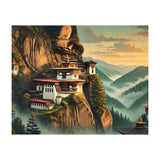 Vintage Bhutan, Mountain Monasteries Poster (Print Only) thumbnail