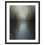 Ethereal Rainy Lake Forest Oil Painting thumbnail