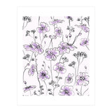 Wild Roses Floral Pattern - Purple (Print Only) thumbnail
