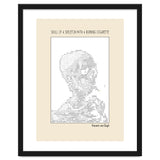 Skull Of A Skeleton With A Burning Cigarette Vincent Van Gogh Ascii Art thumbnail