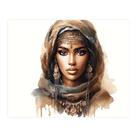 Desert Muse Watercolor Portrait (Print Only)