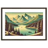 Vintage Alpine Lake Poster thumbnail