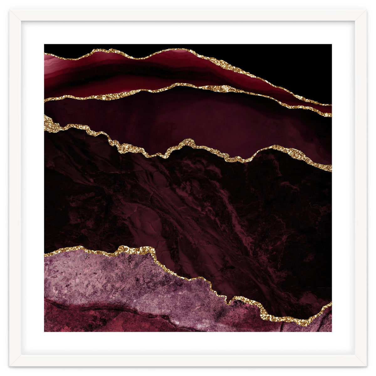 Burgundy & Gold Agate Texture 02