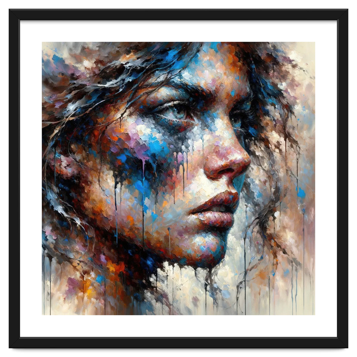 Intense Abstract Side Portrait