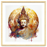 Golden Halo Buddha Portrait