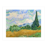 Wheat Field with Cypresses. (Print Only) thumbnail