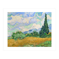 Wheat Field with Cypresses. (Print Only)