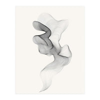 Abstract Black And White Swirling Lines Flowing Form (Print Only)