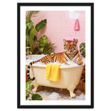 Leopard in Bathtub, Surreal Bathroom Scene thumbnail