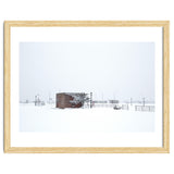 Barn in the winter snowscape thumbnail