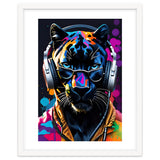 Panther In Headphones And Glasses thumbnail