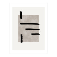 Minimalist artwork with textures and lines in earth brown (Print Only)