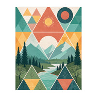 Geometric Convergence: A Mosaic of the Alpine Wilderness (Print Only)
