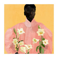Girl Holding Flowers 2 (Print Only)