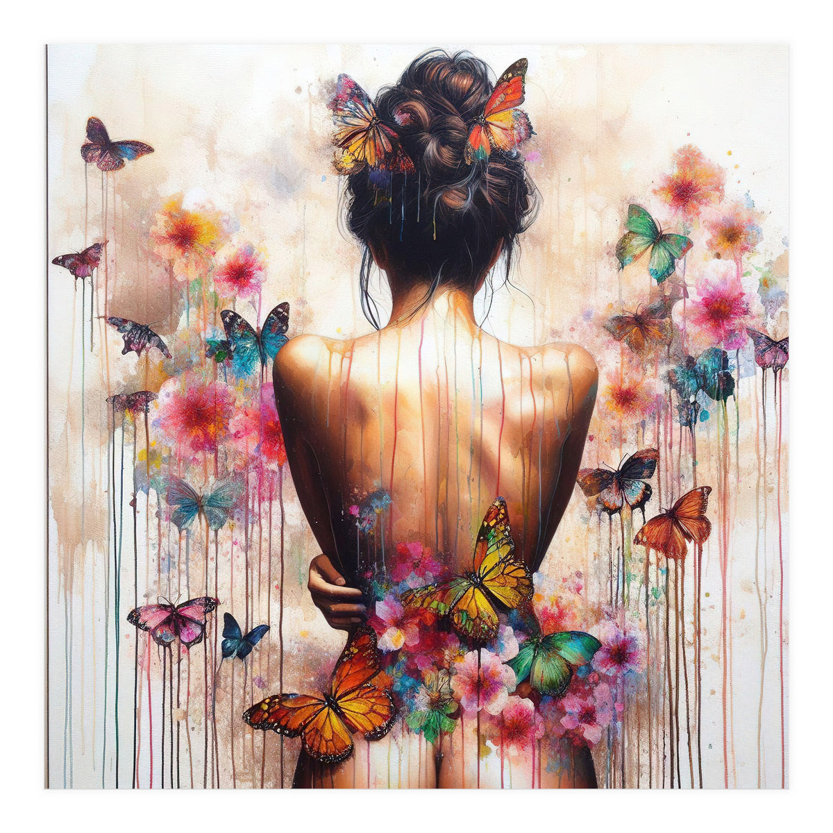 Butterfly Garden Back Portrait (Print Only)