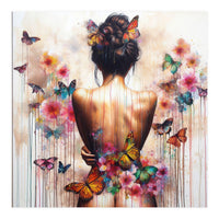 Butterfly Garden Back Portrait (Print Only)