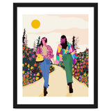 Besties, Best Friends Friendship Fashion, Girl Power Empower Bohemian Travel Companion Soulmates Gift thumbnail