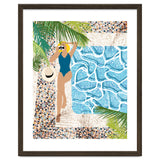 Click, Summer Travel Poolside Swim, Moroccan Tiles Staycation Vacation Holiday, Bohemian Woman Swimsuit Fashion Pose thumbnail