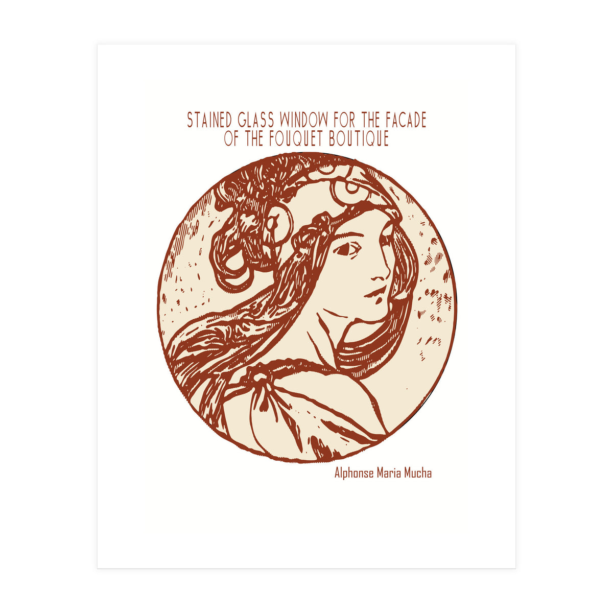 Stained Glass Window For The Facade Of The Fouquet Boutique – (Print Only)