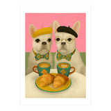 French Bulldogs At Breakfast Café (Print Only) thumbnail