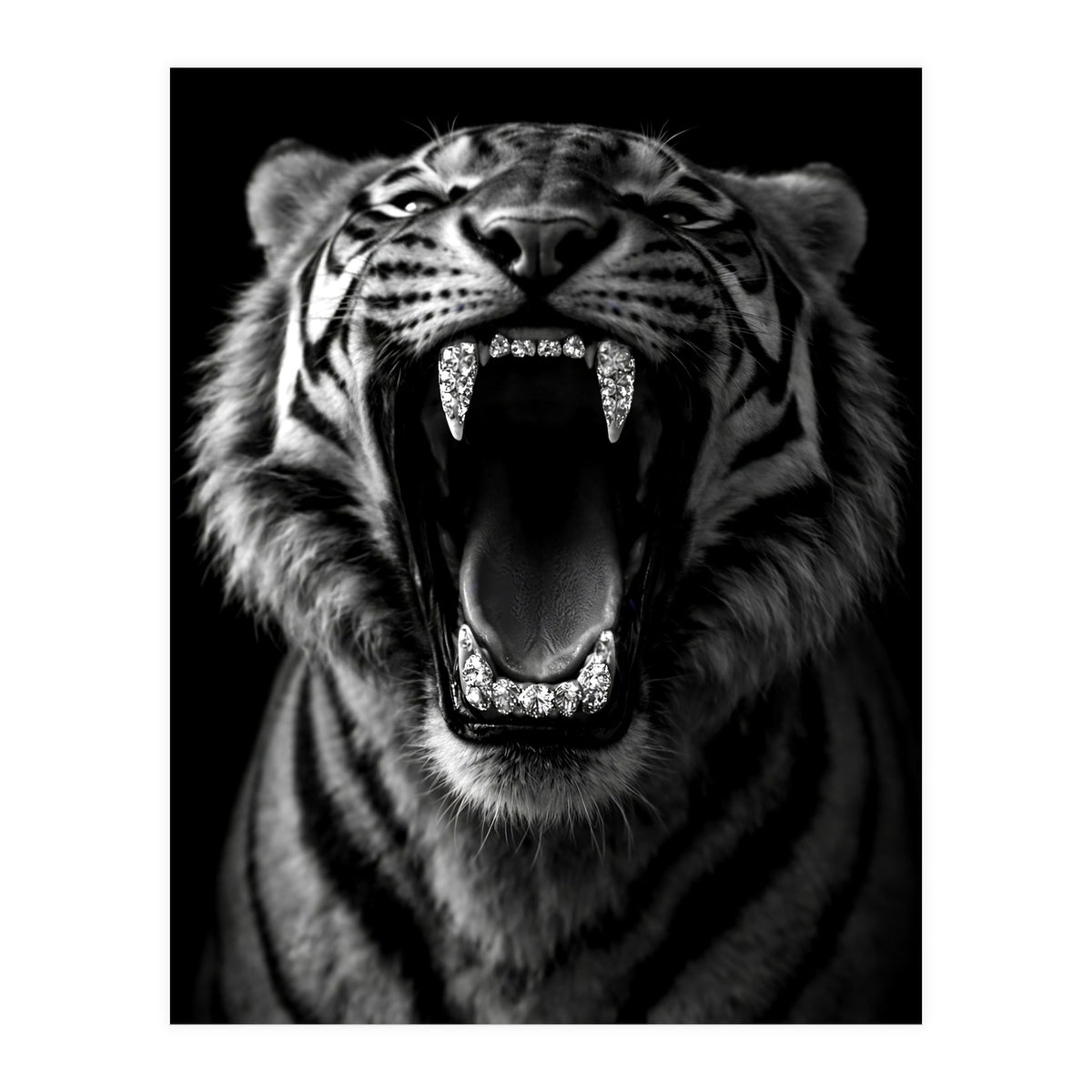 Roaring Tiger portrait  (Print Only)
