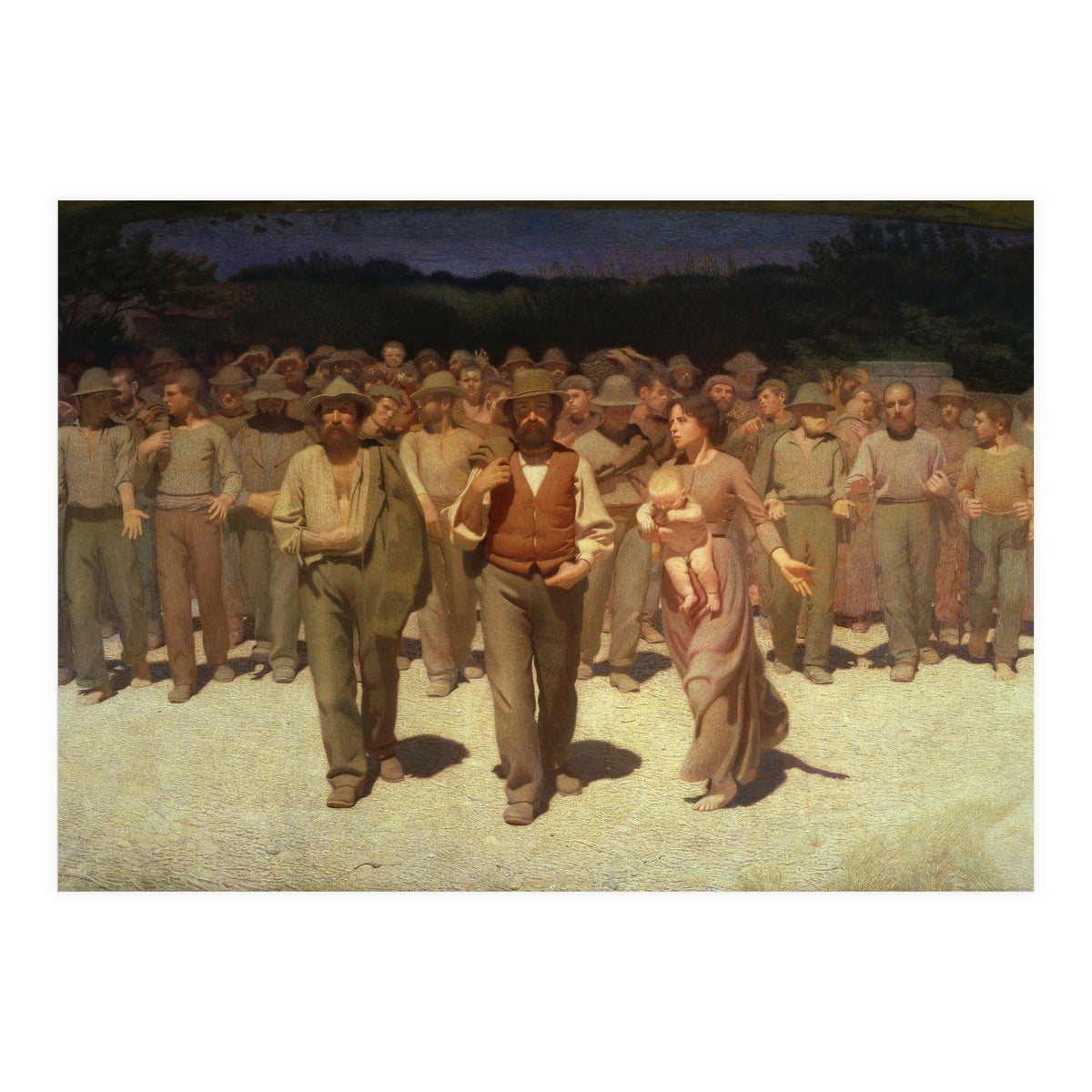 Giuseppe Pellizza da Volpedo / 'The Fourth State', 1901, Oil on canvas, 293 × 545 cm. (Print Only)