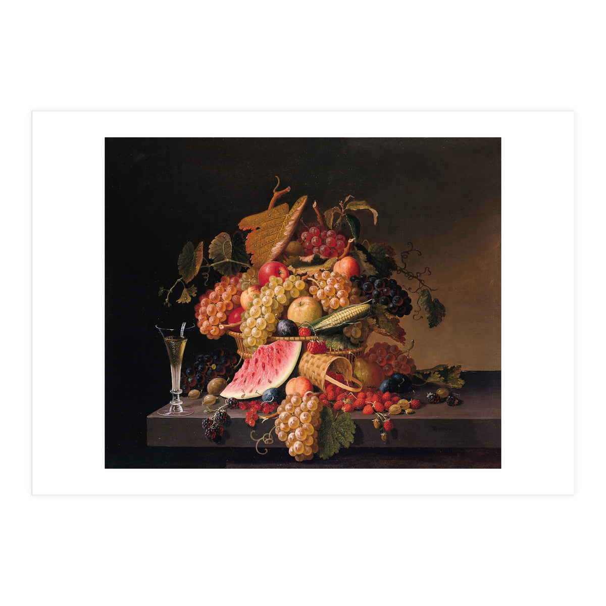 Paul Lacroix (Activo en Nueva York, entre 1855 y 1869-). The Abundance of Summer (s.f). Oil on ca... (Print Only)