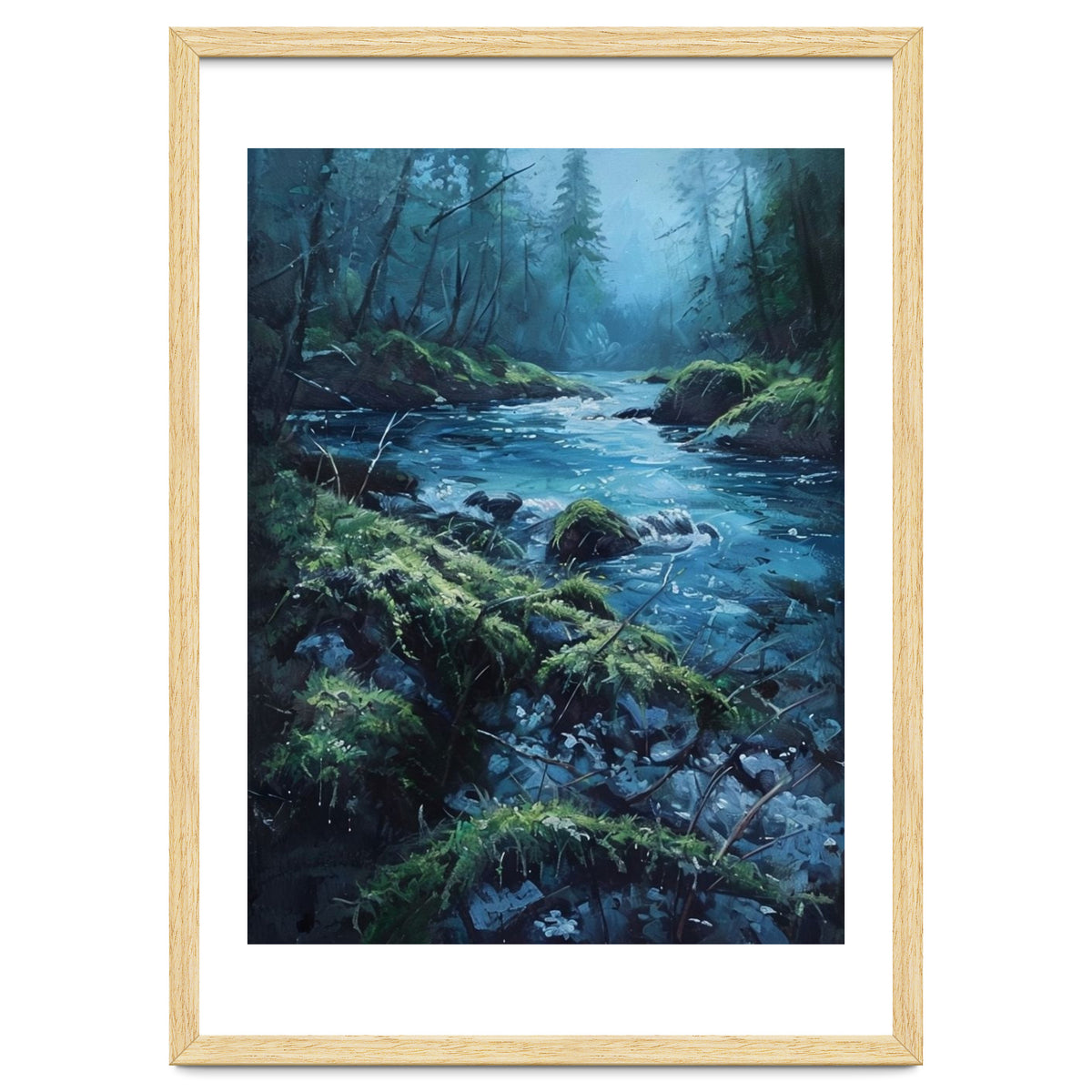 The Cerulean Current: A Whispering Flow Through the Moss