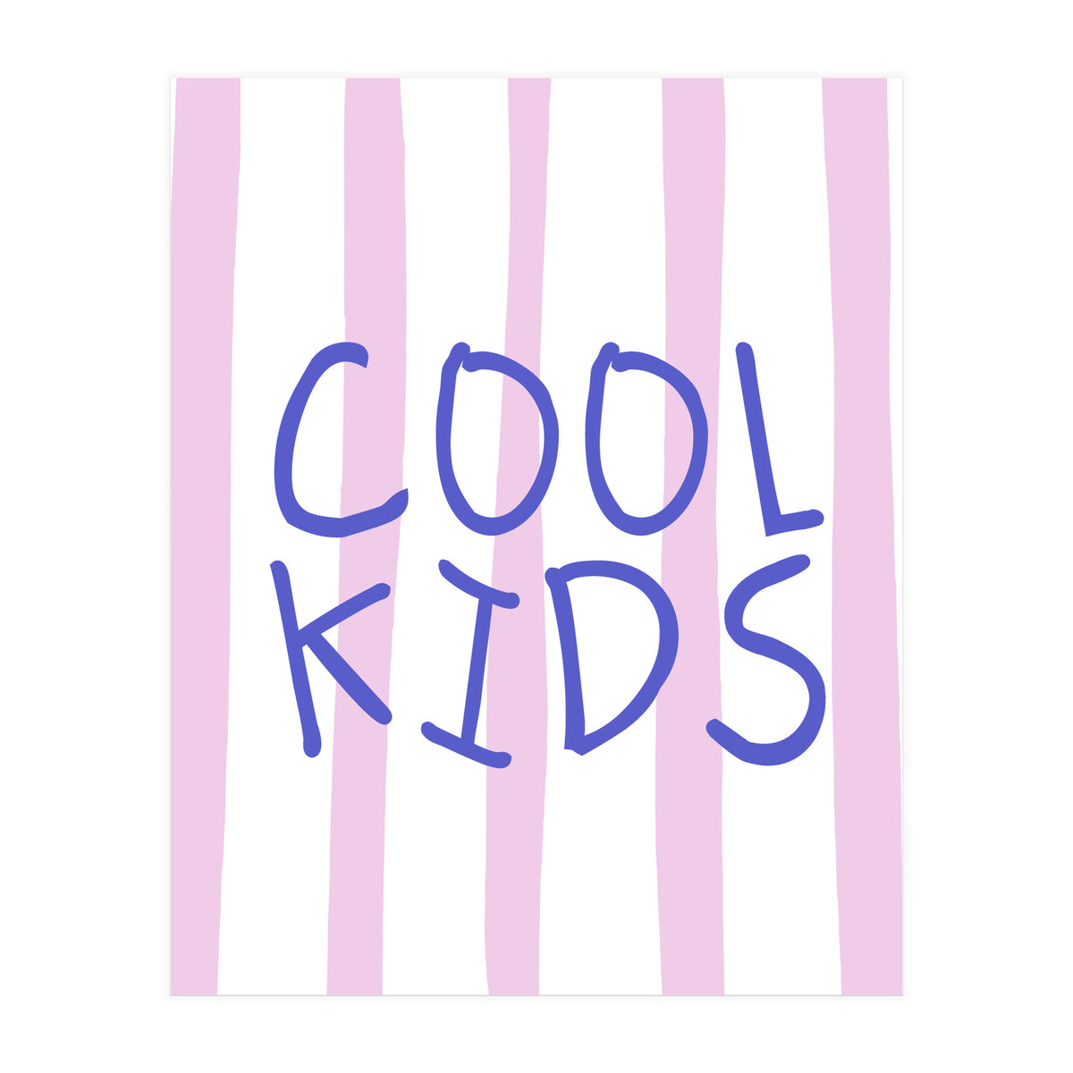 Cool Kids Club, Fun Playful Quote Print for Kids Room and Playroom Decor (Print Only)