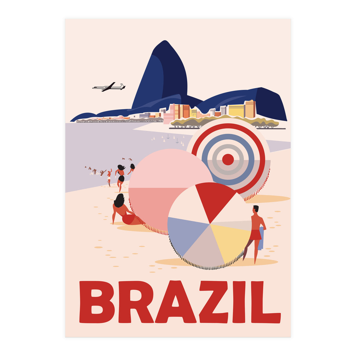 Brazil, Beach, Sao Paulo, City (Print Only)